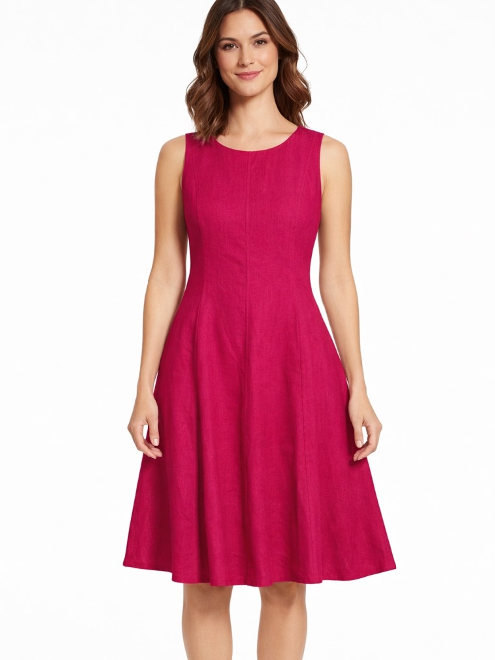 NWT Philosophy Linen Sleeveless Pink dress Size Large Shift - Picture 1 of 5